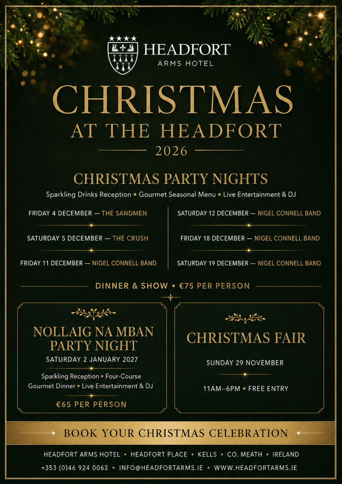 christmas 2026 poster headfort